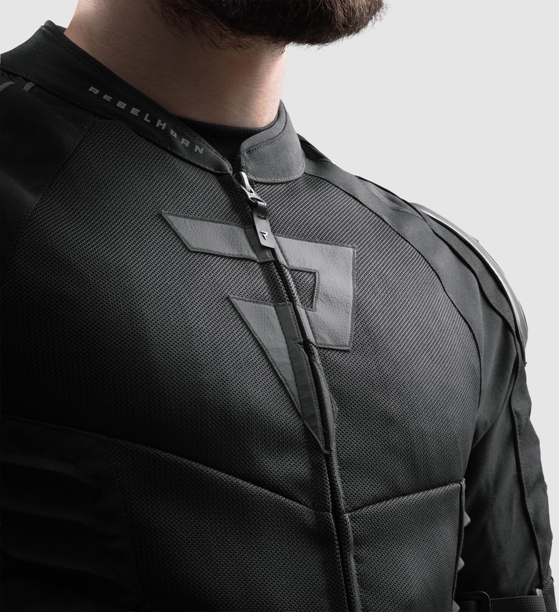 Rebelhorn Vandal 2 Air waterproof Motorcycle Textile Jacket black L Figure 3