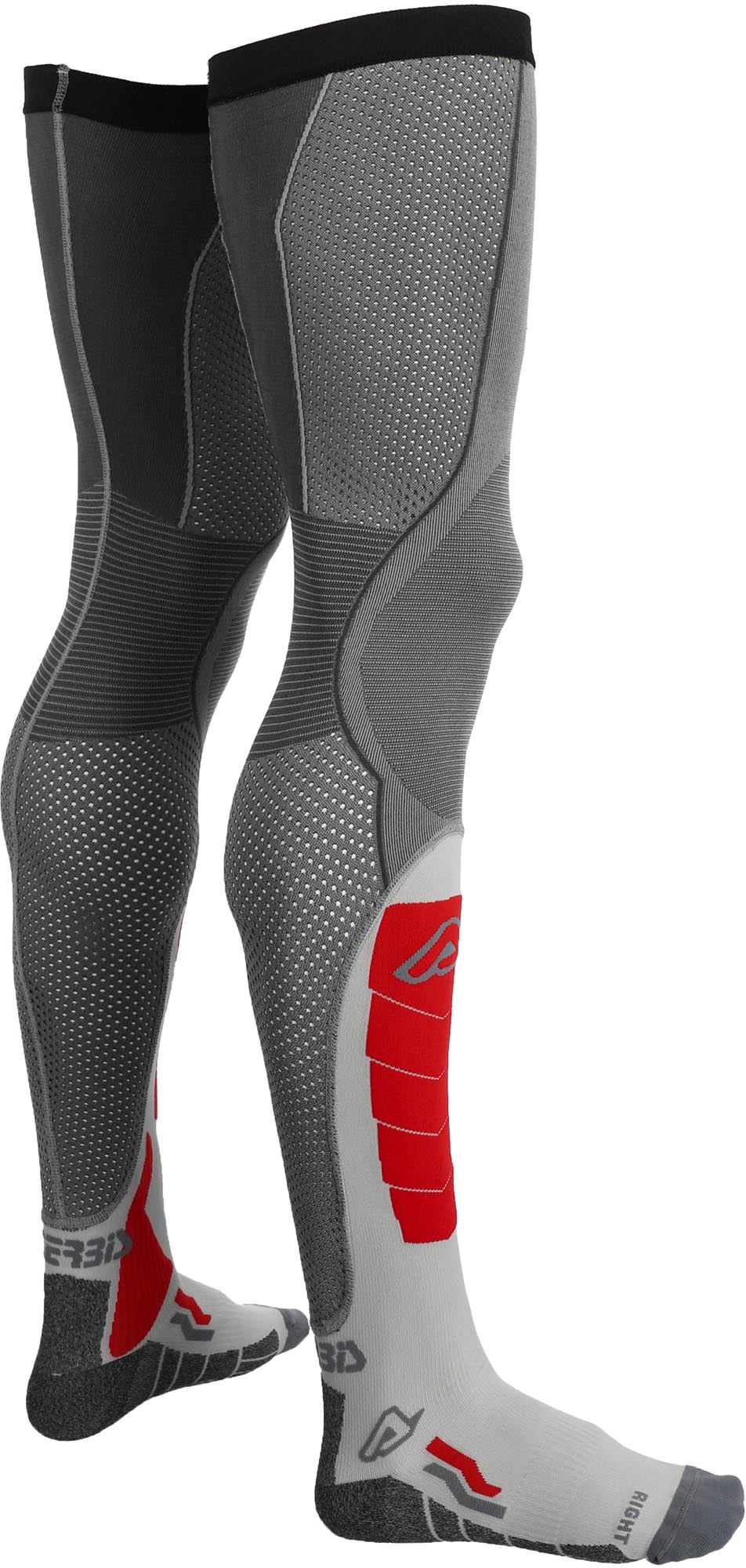 Acerbis X-Leg Vented Pro Șosete pentru genunchi de motocross Gri/Roșu S/M Figura 2