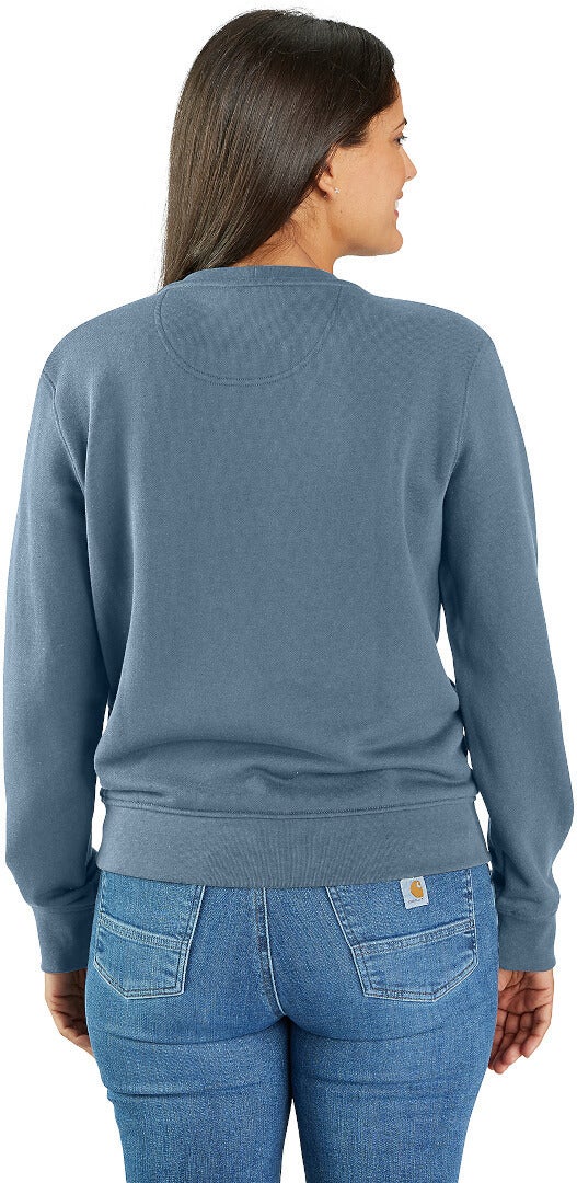 Carhartt Relaxed Fit Midweight French Terry Crewneck Dame Sweatshirt blå XL Figur 3