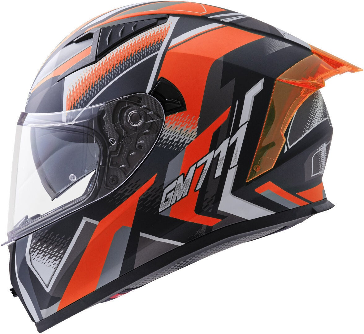 Germot GM 711 Dekor Hjelm sort mat/orange S (55/56) Figur 2