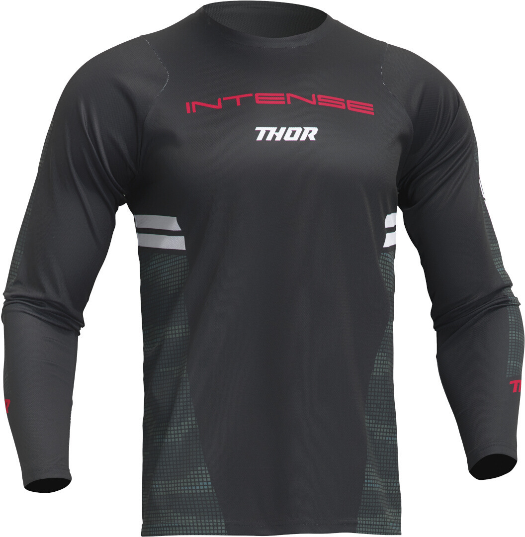Thor Intense Assist 2023 Longsleeve Bicycle Jersey black/white/red L Figure 1