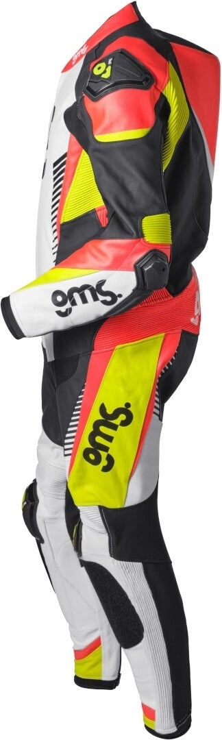 GMS GRC-1 One Piece Motorcycle Leather Suit black/red/yellow 52 Figure 2