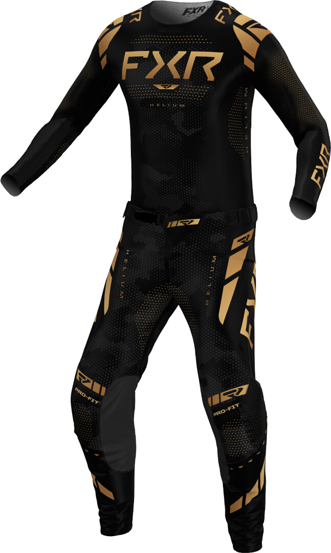 FXR Helium 2025 Youth Pantaloni de motocross Negru/Auriu 26 Figura 3
