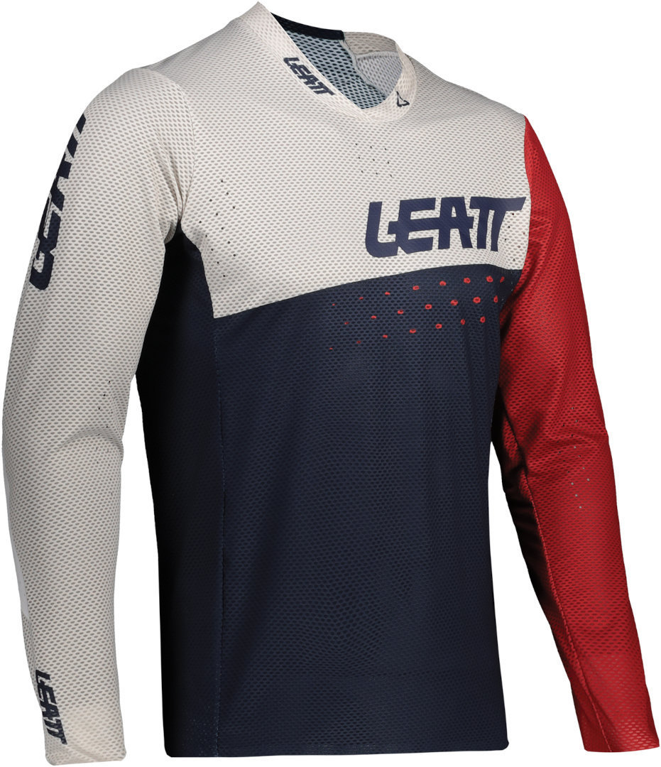 Leatt MTB Gravity 4.0 Kinderfiets Jersey blauw/wit M Figuur 1