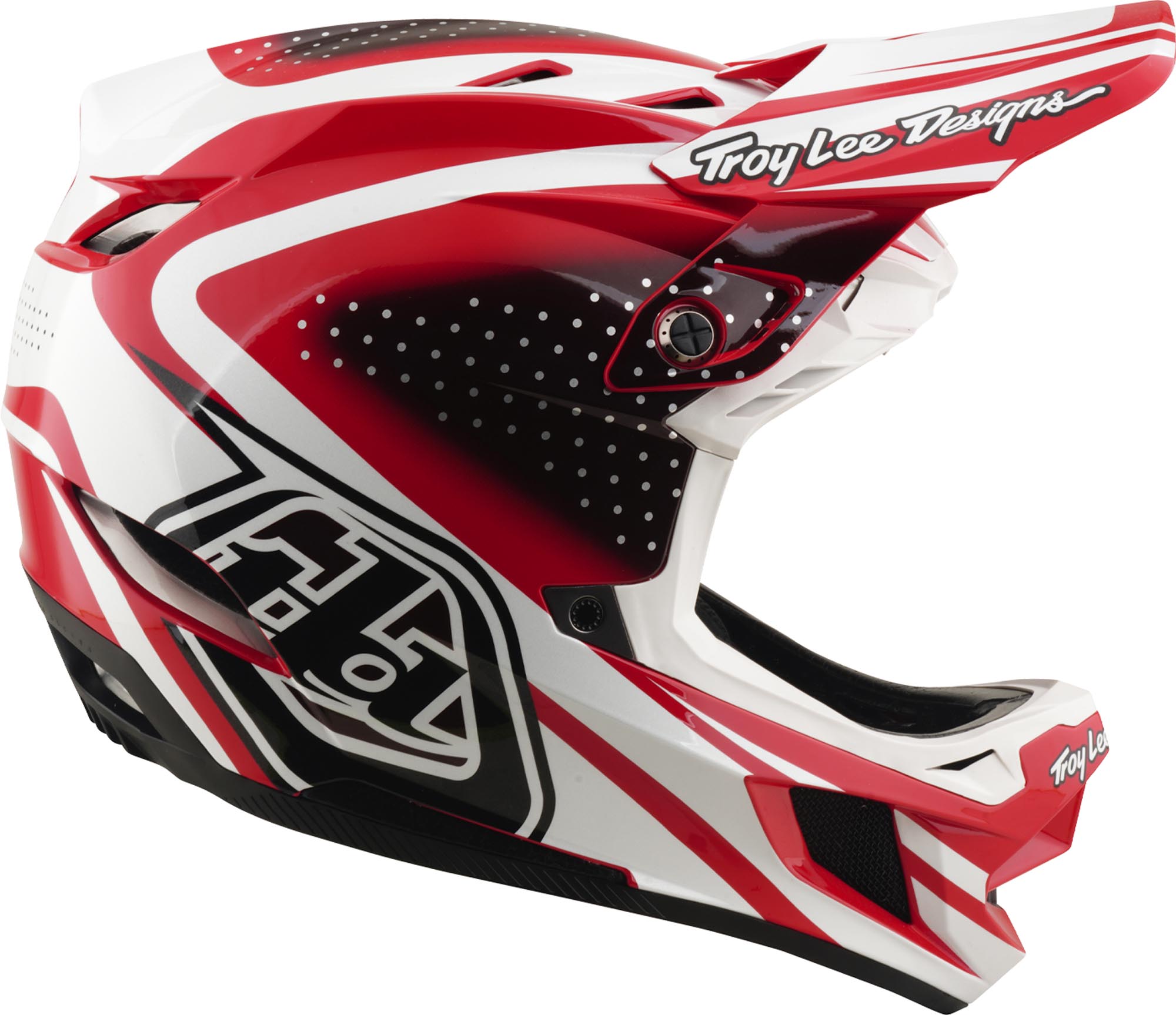 Troy Lee Designs D4 Polyacrylite MIPS The Line Casque de descente Rouge/Blanc M (57/58) Figure 3