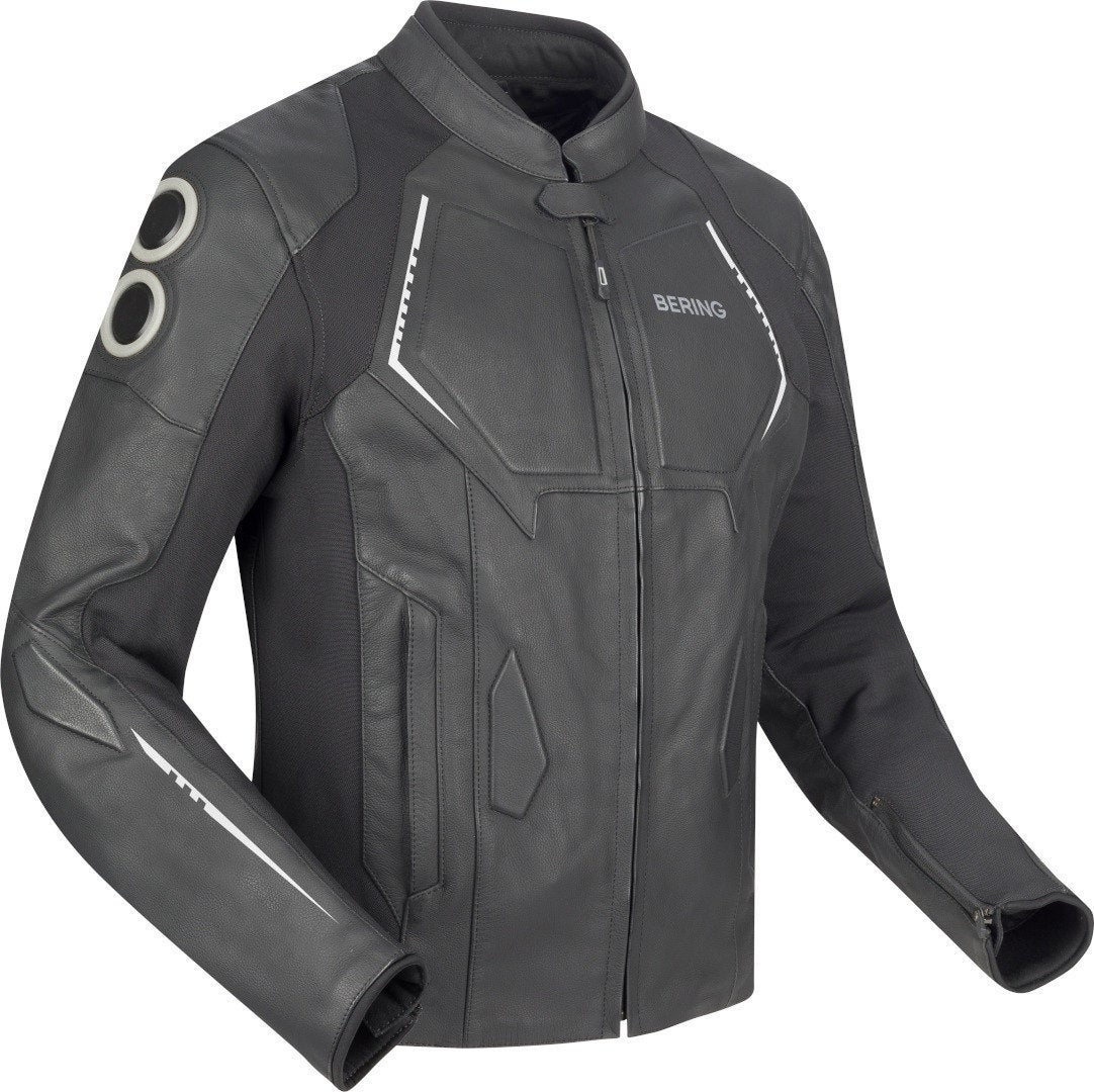 Bering Radial Motorrad Leder-/Textiljacke schwarz/weiß 3XL Abbildung 1
