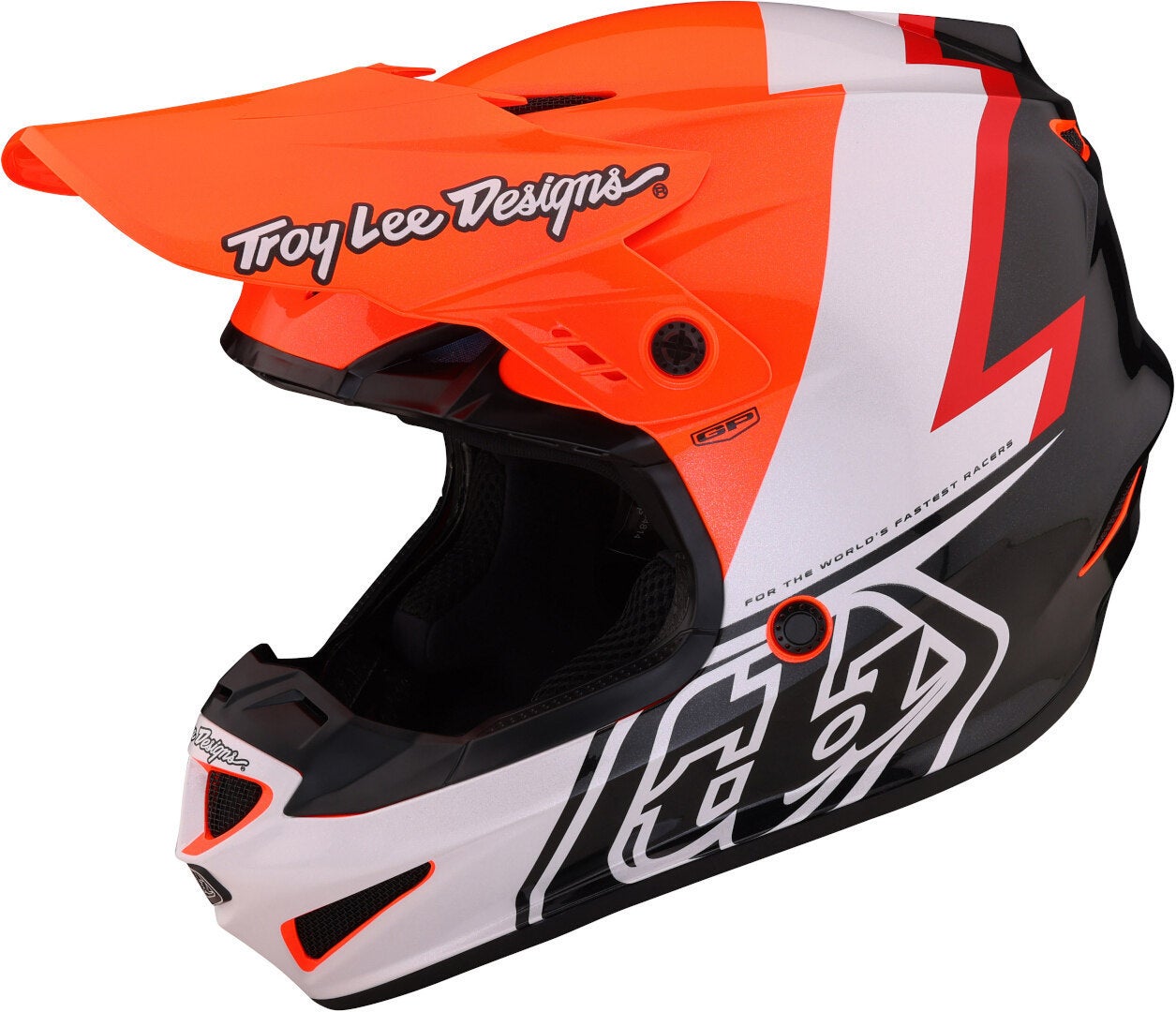 Troy Lee Designs GP Volt Motocross hjelm sort/orange/hvid S (55/56) Figur 1
