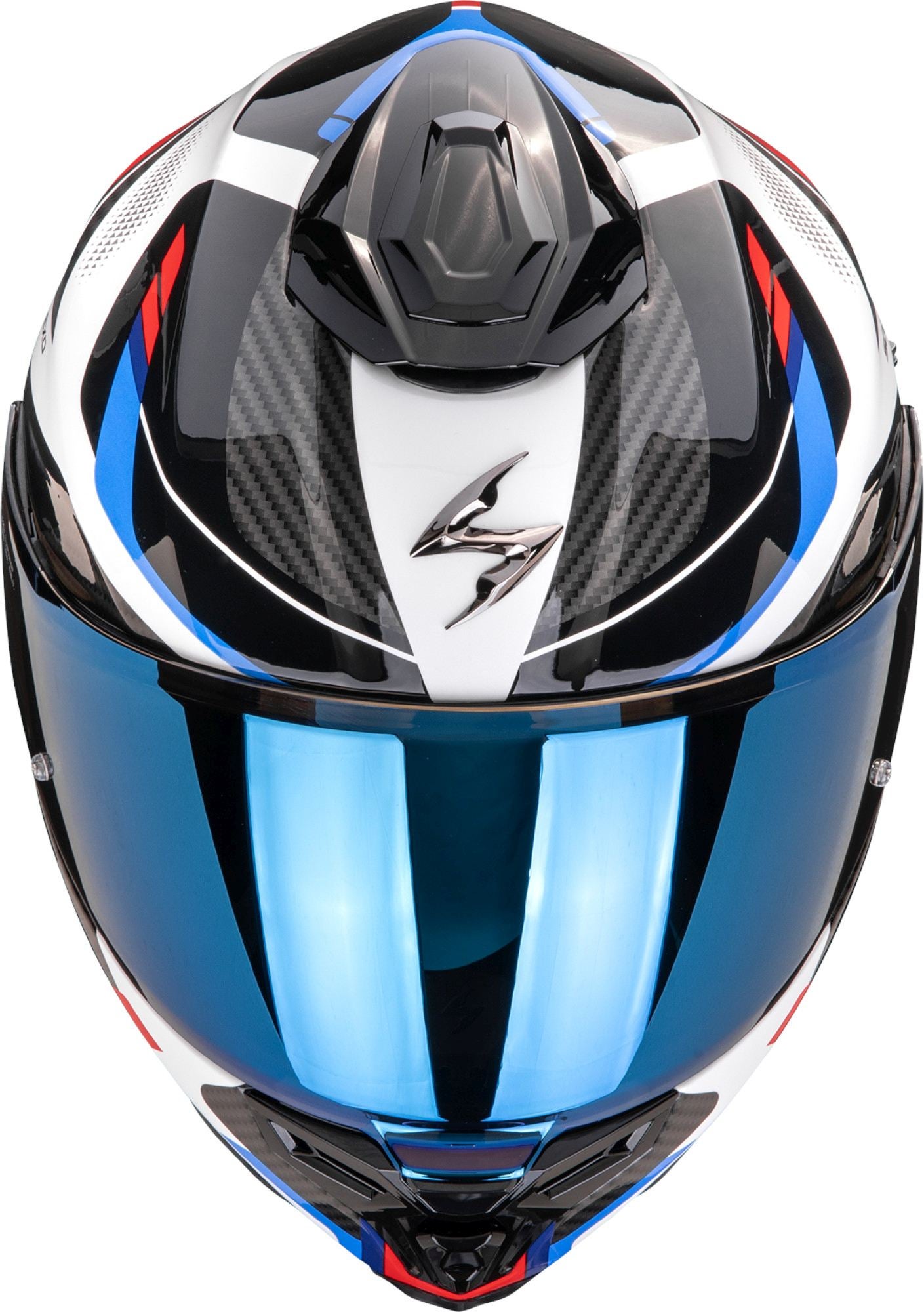 Scorpion Exo-1500 Air Sleek Celoobličejová přilba černý/bílý/modrý M (57/58) Obrázek 2