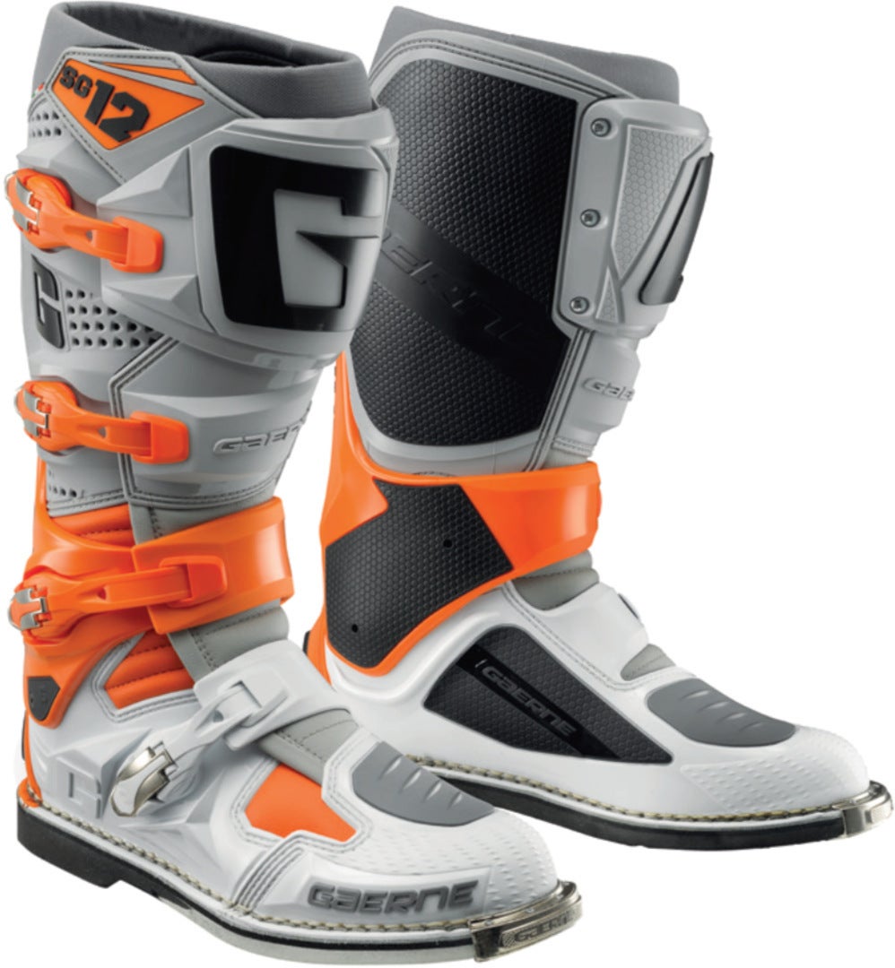 Gaerne SG-12 Motocross Boots grey/white/orange 45 Figure 1