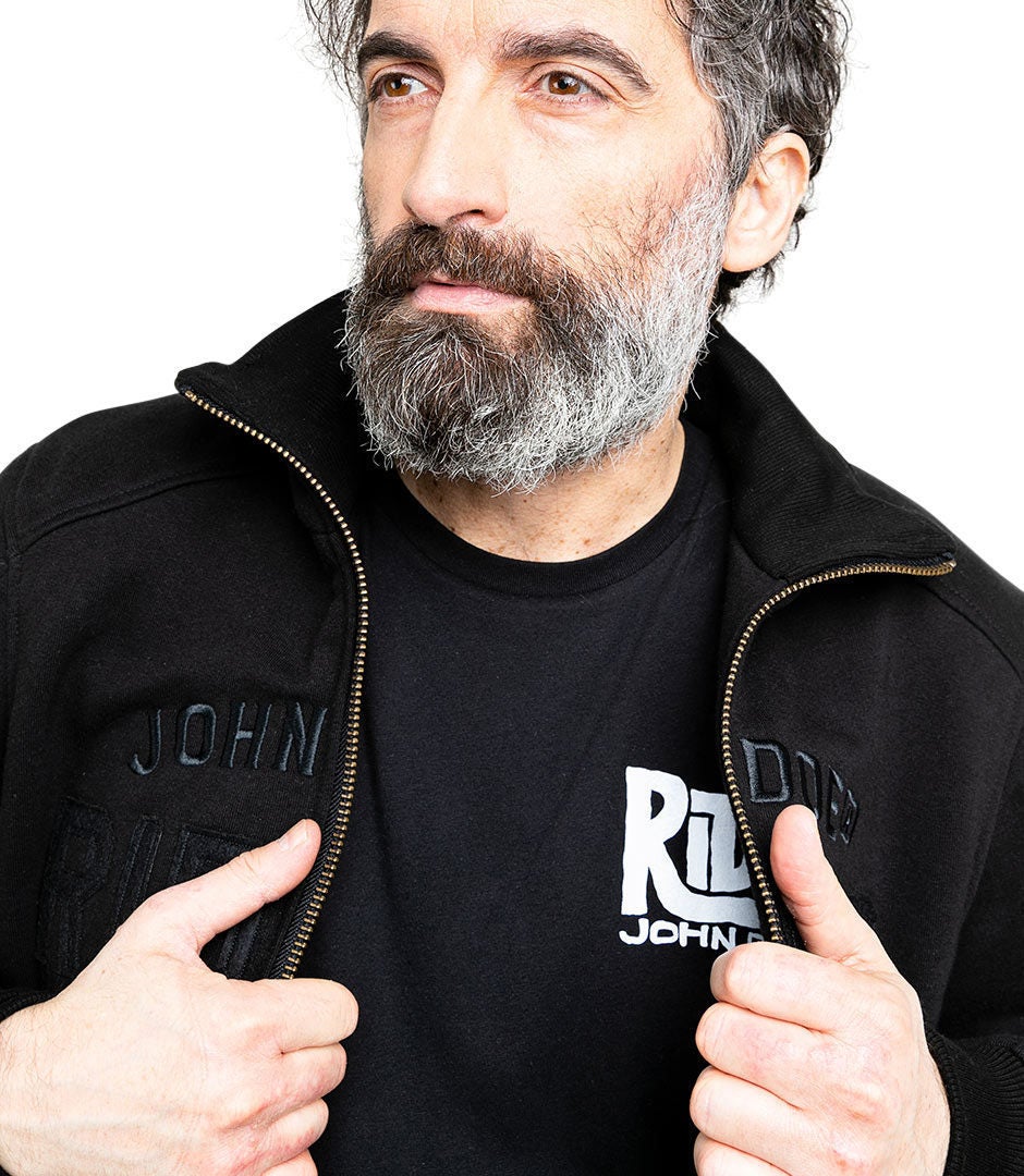 John Doe Standup Neck Motorcykel hoodie Sort/sort M Figur 2