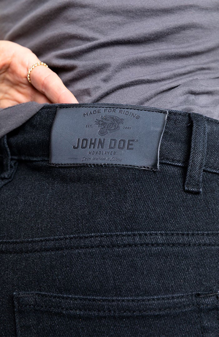 John Doe Luna High Mono Damer Motorcykel Jeans Sort vask 25 L32 Figur 4