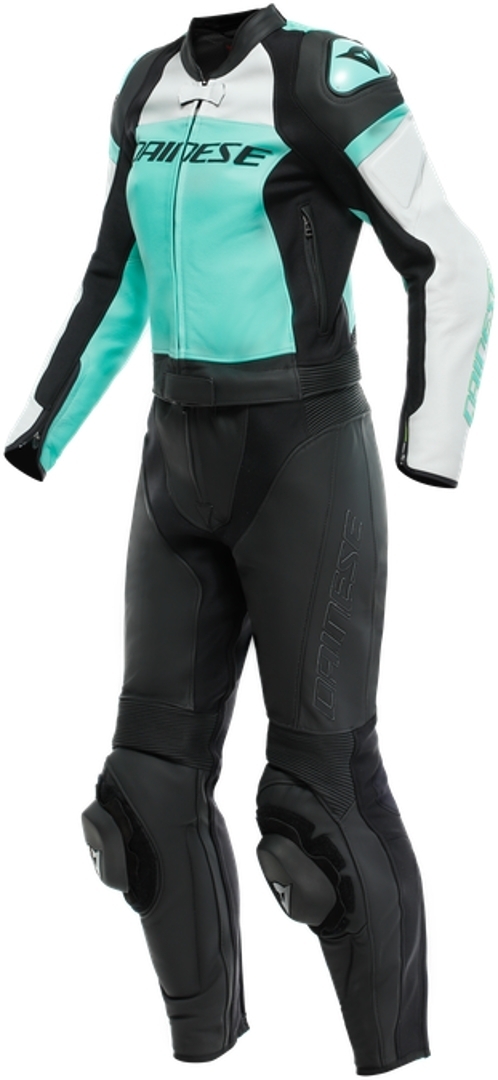 Dainese Mirage Costum de piele de motocicletă pentru doamne în două piese negru/gri/verde 40 Figura 1