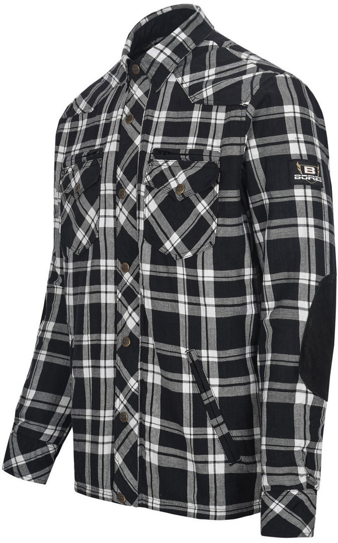 Bores Lumberjack Premium Cămașă de motocicletă alb/negru XL Figura 2