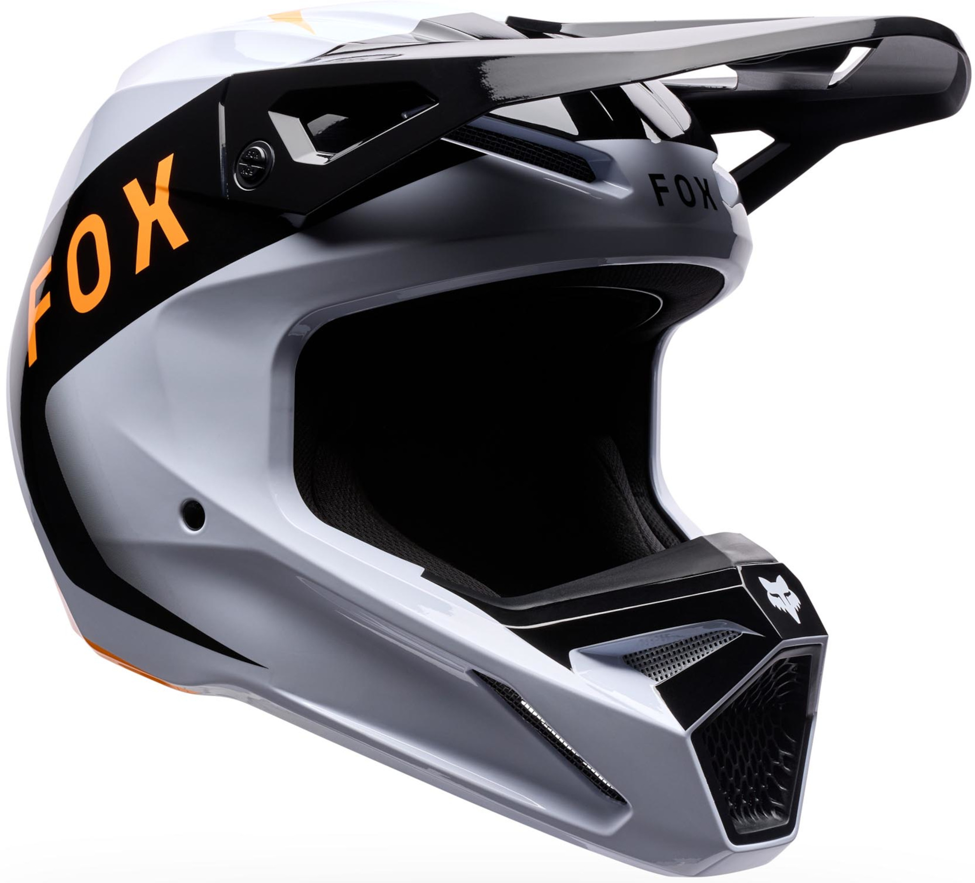 FOX V1 Noble Motocross Helmet black/white/orange XL Figure 1