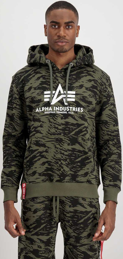 Alpha Industries Basic Camo Capuche Vert olive/noir M Figure 1
