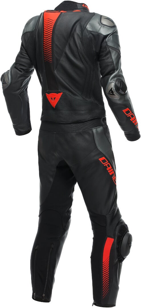 Dainese Laguna Seca 5 S26 Двучастен кожен костюм за мотоциклет Черно/сиво/червено 58 Фигура 2