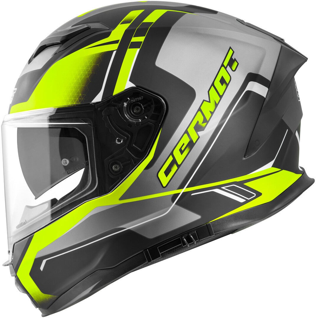 Germot GM 350 Dekor Hjelm sort mat/grå/neon-gul XL (61/62) Figur 2