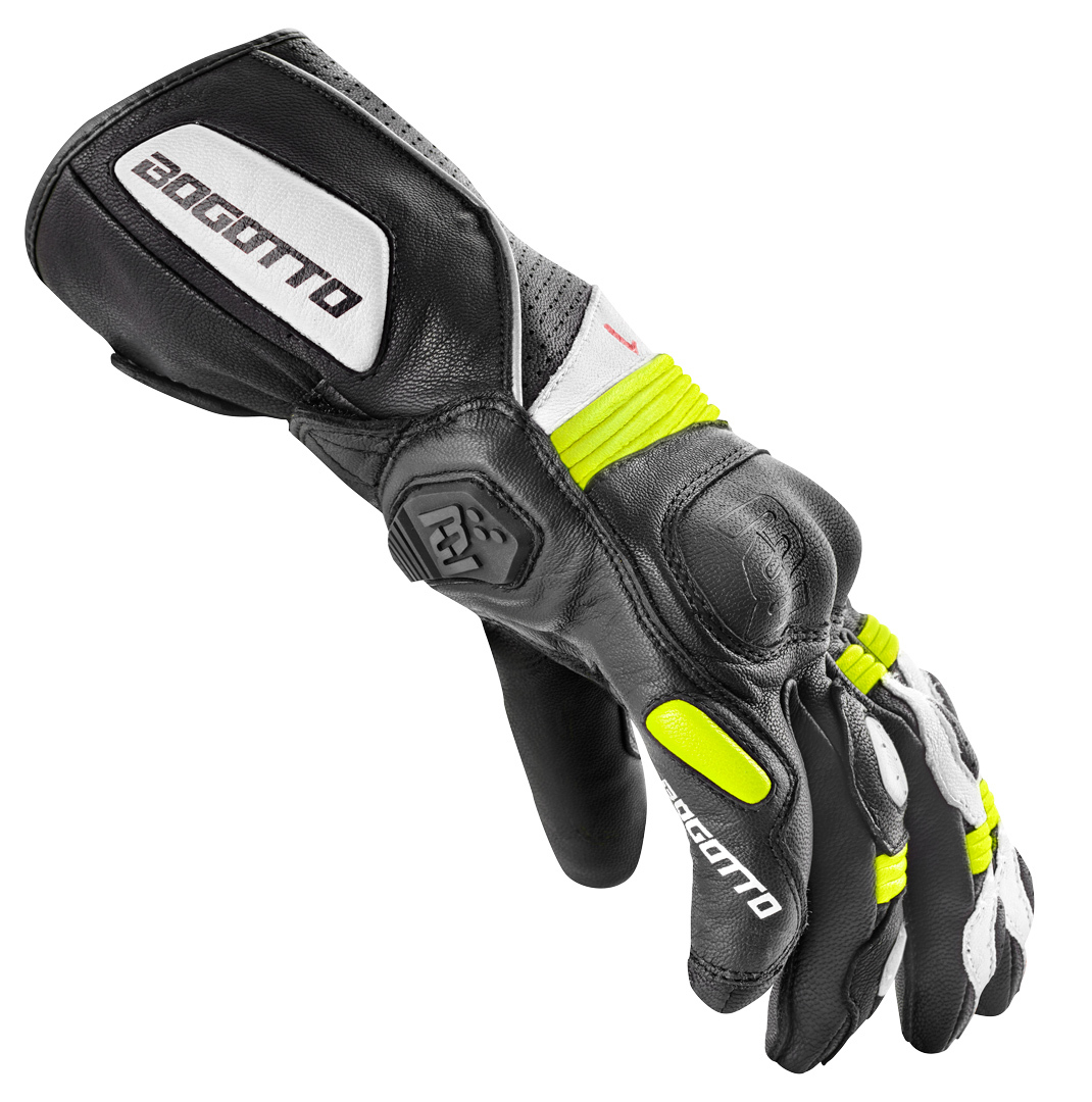 Bogotto Sprint Mănuși de motocicletă perforate negru/neon XL Figura 3