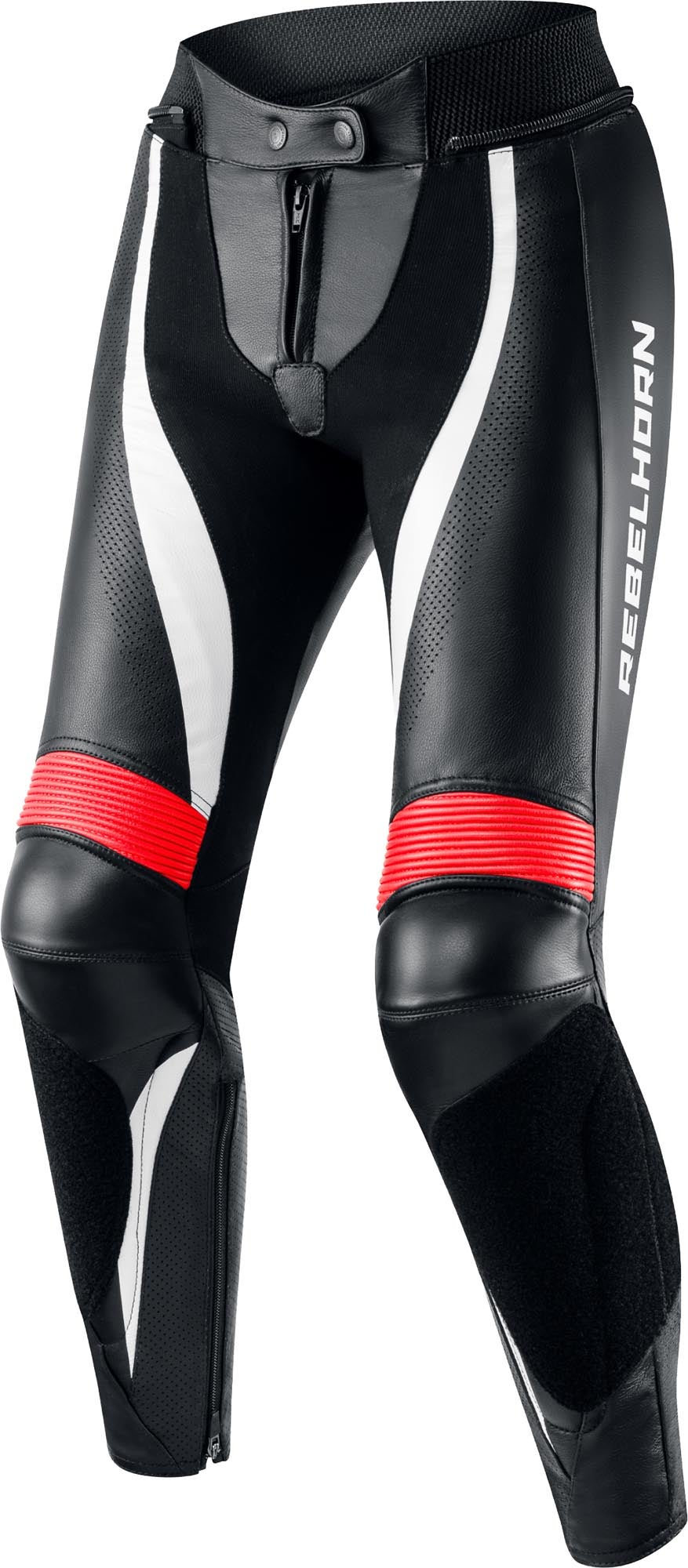 Rebelhorn Rebel Ladies Motorcycle Leather Pants black/red/white 46 Figure 1