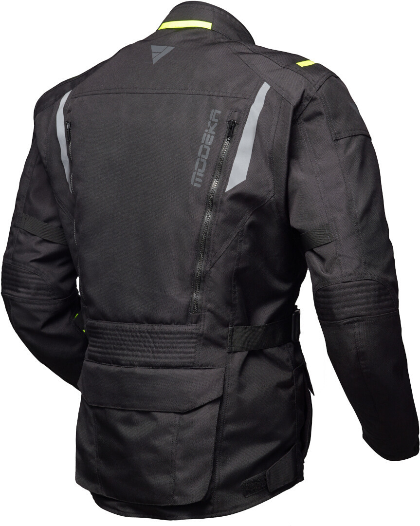 Modeka Varus vattentät motorcykel textil jacka Svart/neon S Figur 2
