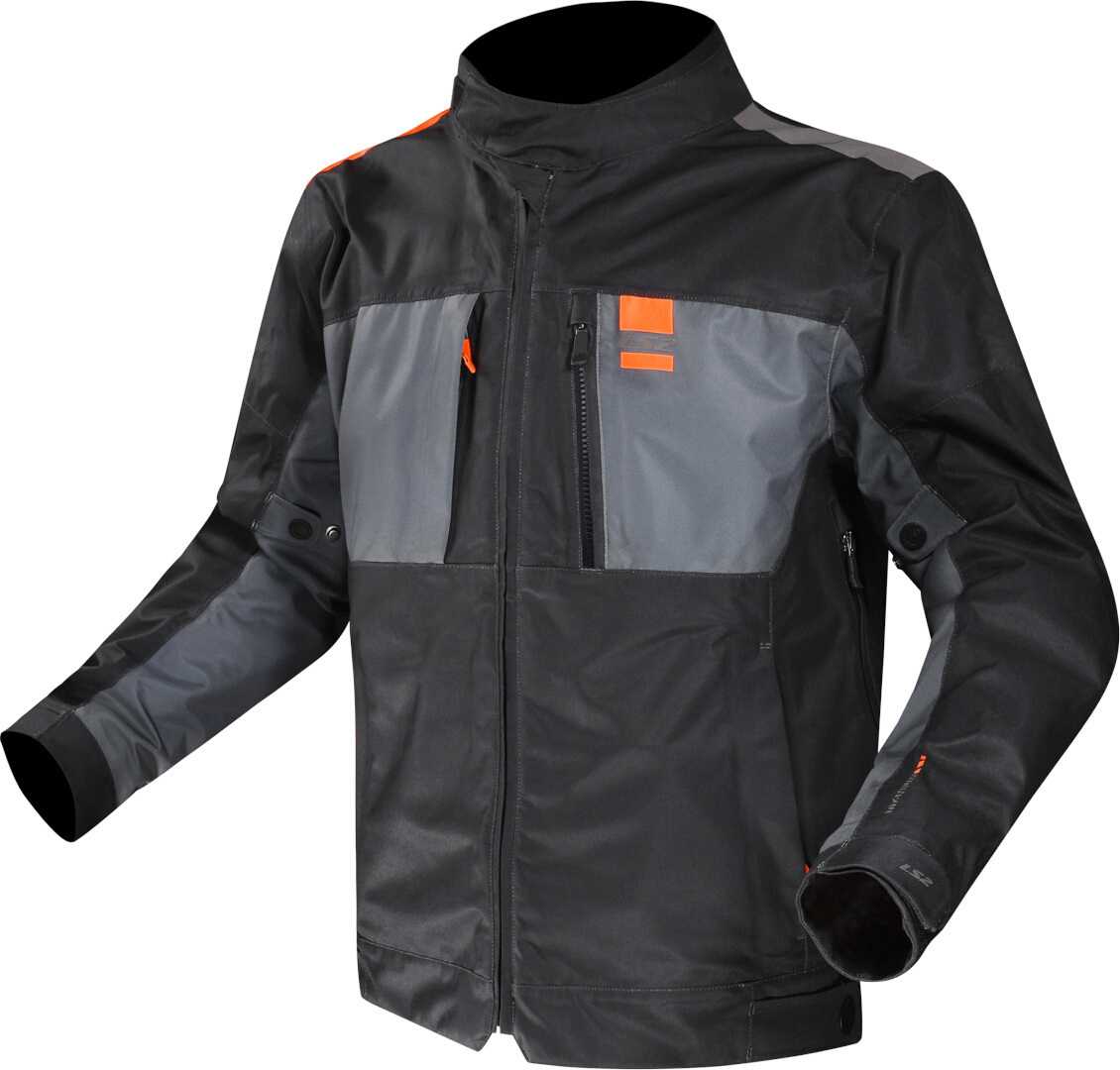 LS2 Titanium waterproof Motorcycle Textile Jacket dark blue/black 3XL Figure 1