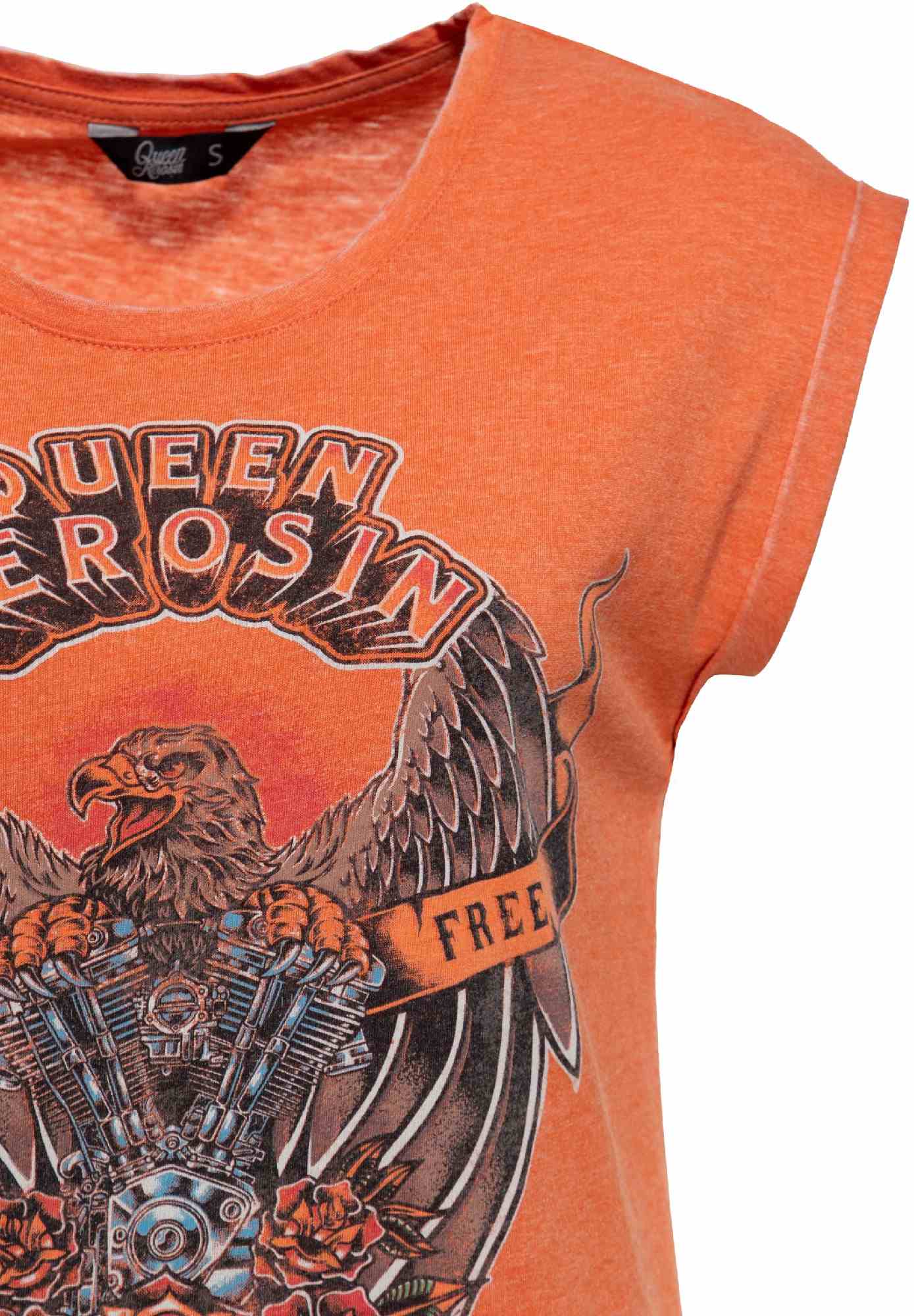 Queen Kerosin Wild & Free Dame T-shirt orange L Figur 3