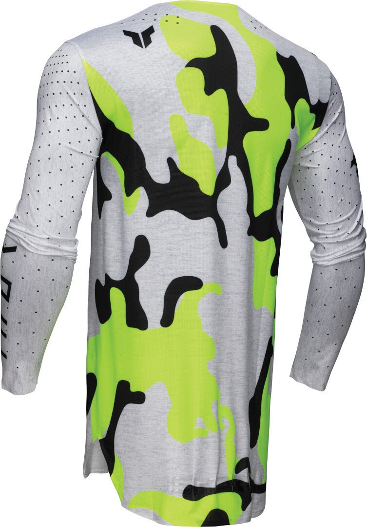Thor Sportmode Riot Motocross trøje lysegrå/sort/neongul L Figur 4