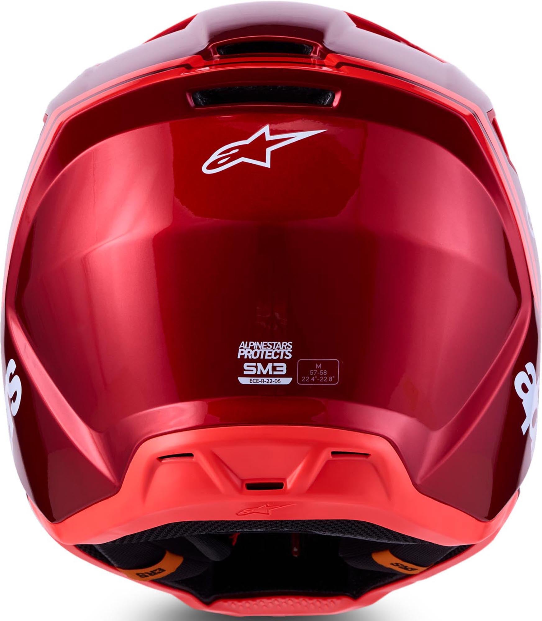 Alpinestars S-M3 Radium Motorcross helm rood/wit M (57/58) Figuur 4