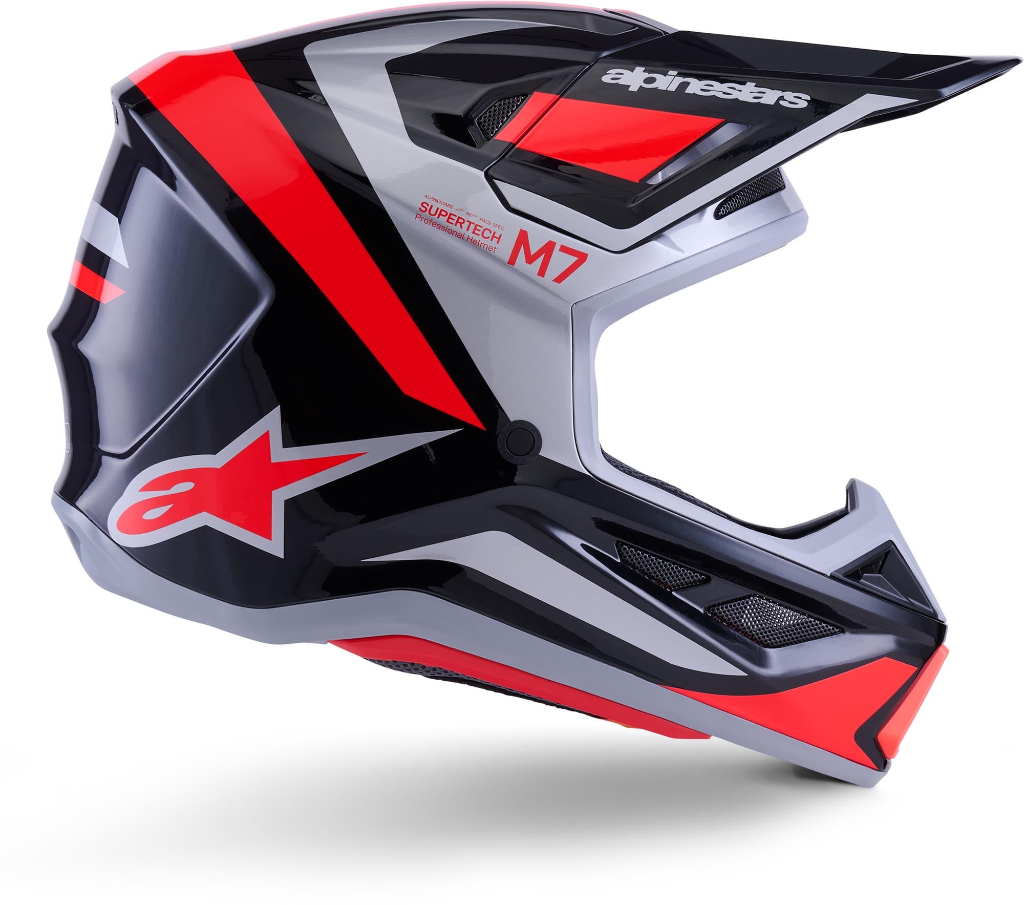 Alpinestars S-M7 Rise Motocross Helm schwarz/silber/rot M (57/58) Abbildung 5