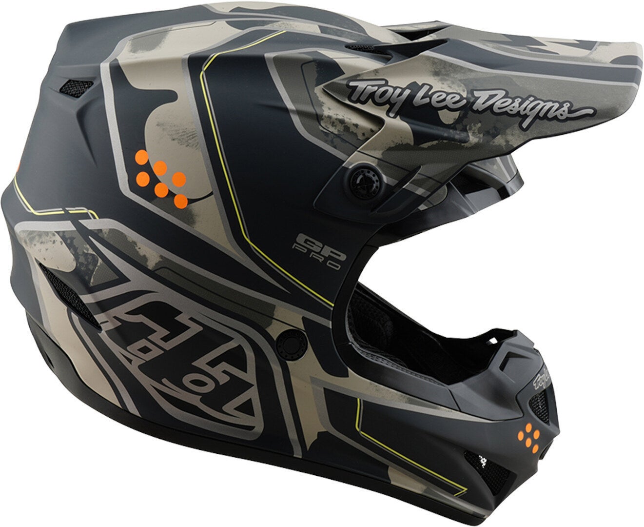 Troy Lee Designs GP Pro MIPS Trooper Casco Motoross nero/grigio/verde XL (60/61) Figura 6