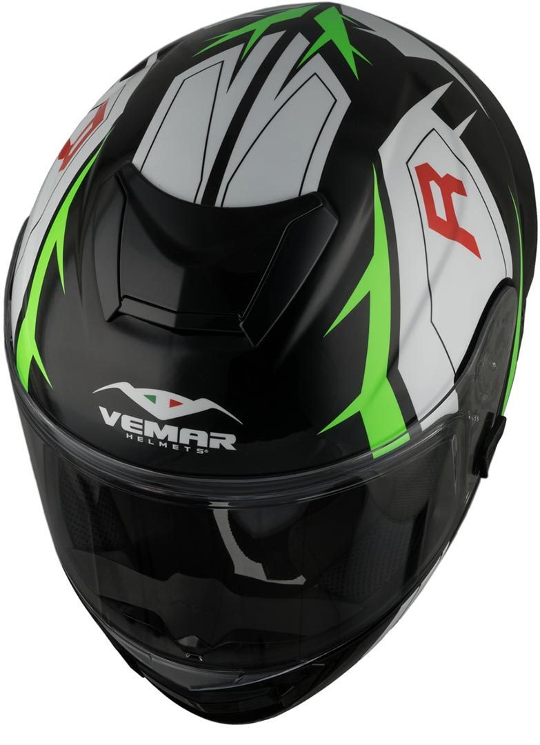 Vemar Hurricane Revenge Capacete preto/branco/verde S (55/56) Figura 2