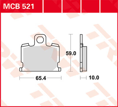 TRW Lucas Bremsbelag MCB521 Figur 1