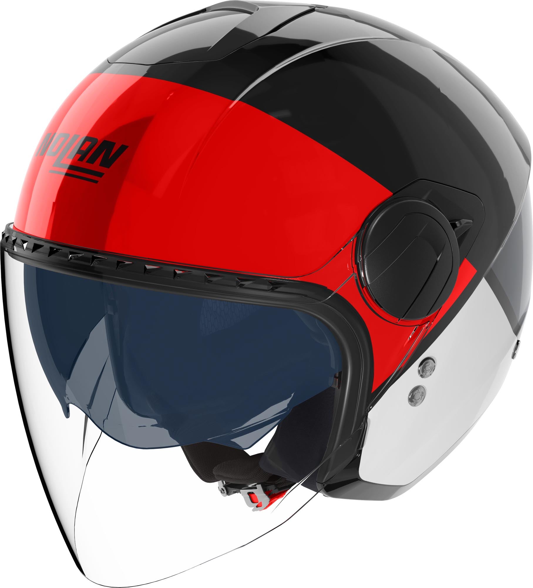 Nolan N20-2 Visor Blocco Jethjelm svart/hvit/rød XXS (54) Figur 1