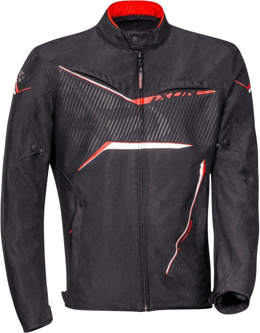 Ixon Slash Light Motorcycle Textile Jacket black/white/red L Figure 1