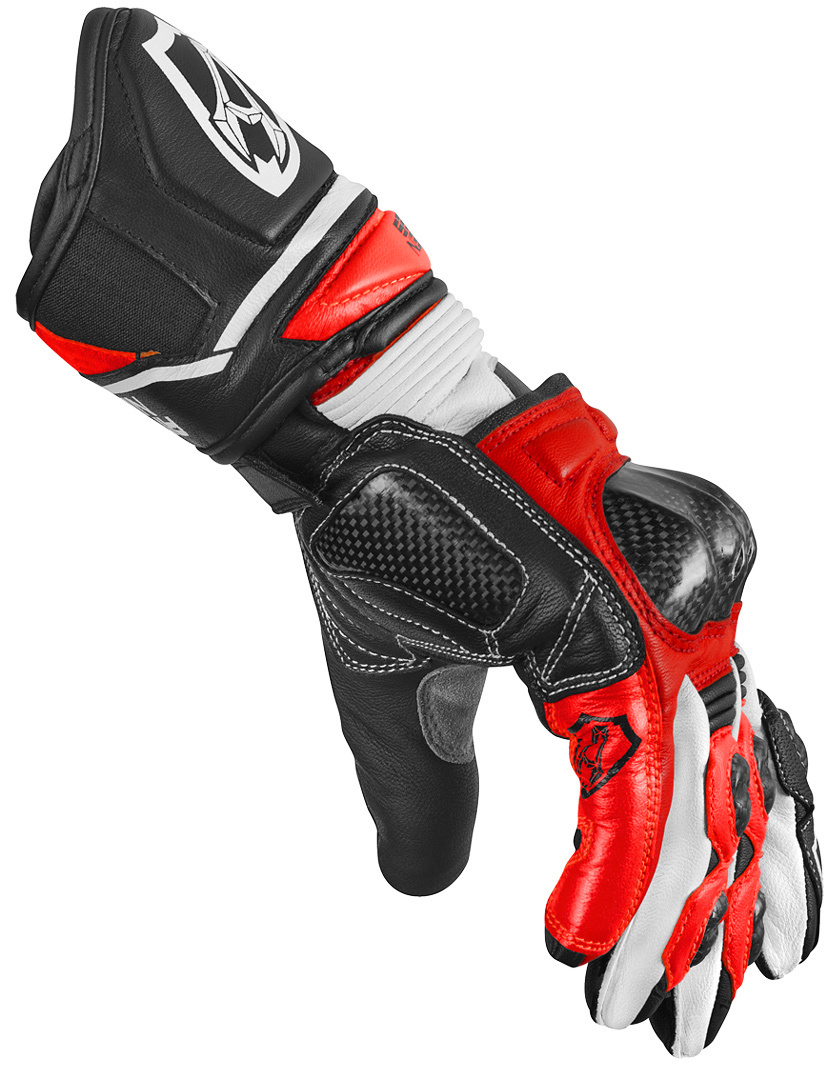 Arlen Ness Monza 2.0 Motorcykel handsker rød/sort/hvid M Figur 3