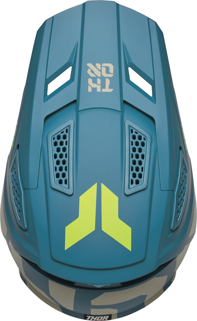 Thor Fleet Forge Motocross Helm blau/neon-gelb M (57/58) Abbildung 2