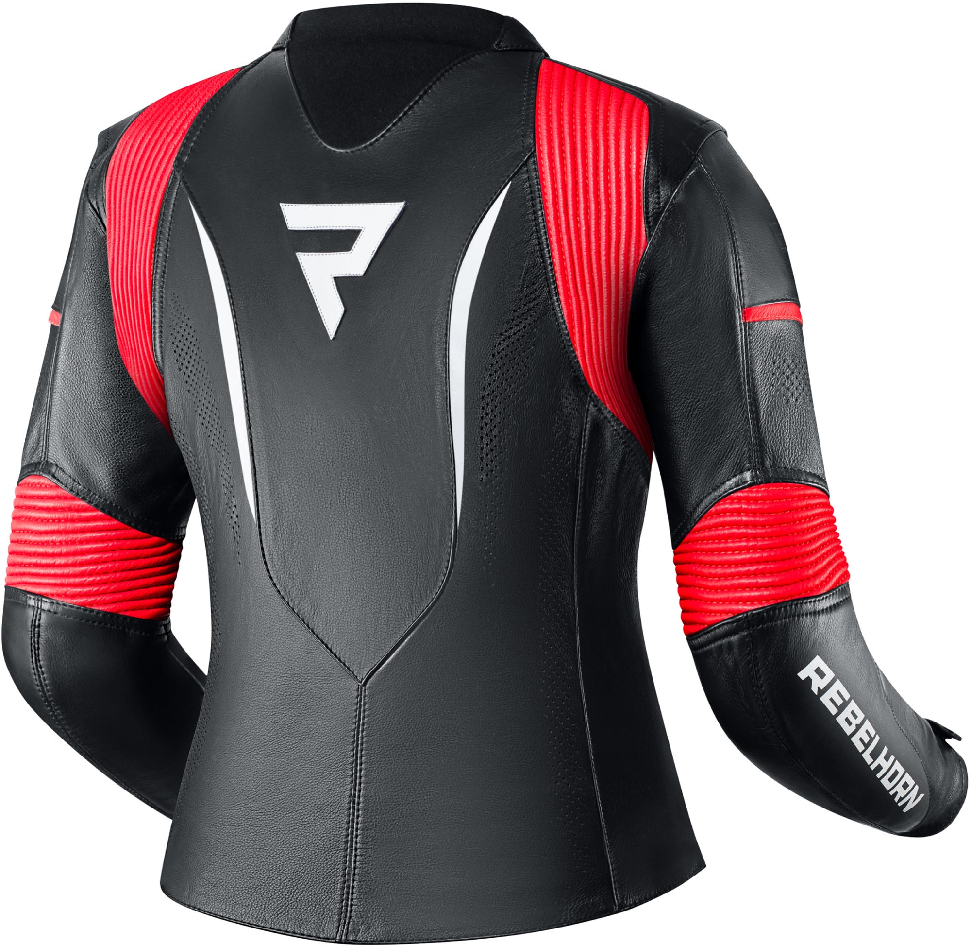 Rebelhorn Rebel Ladies Motorcycle Leather Jacket black/white/red 38 Figure 2