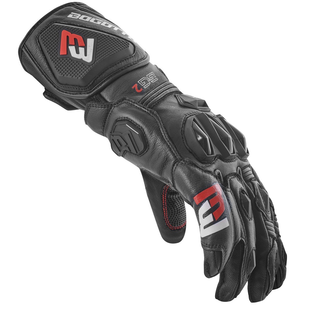 Bogotto Monza perforierte Motorradhandschuhe schwarz L Abbildung 3