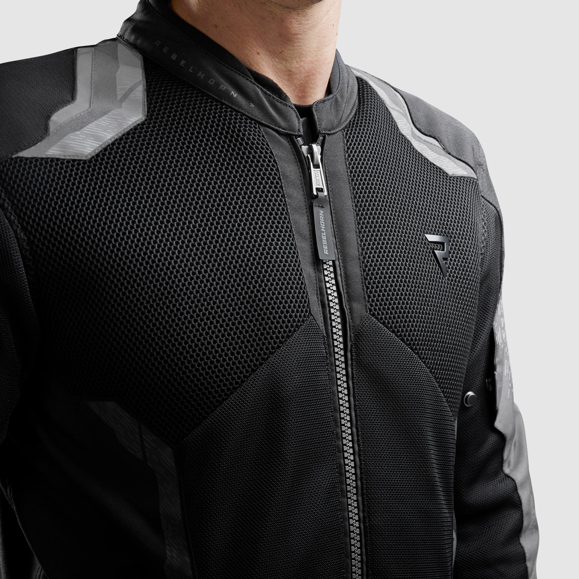 Side view of Rebelhorn Jax waterproof Motorcycle Textile Jacket