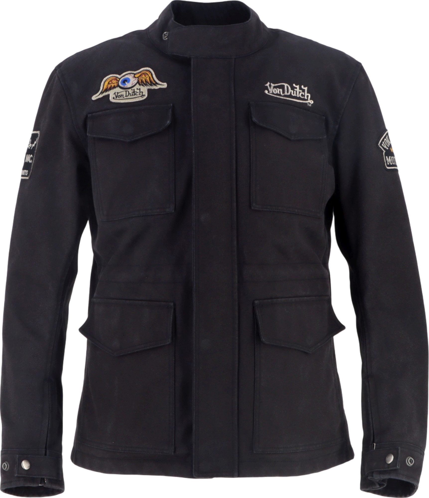 Von Dutch X Helstons Warrior Мотоциклетно текстилно яке черно L Фигура 1