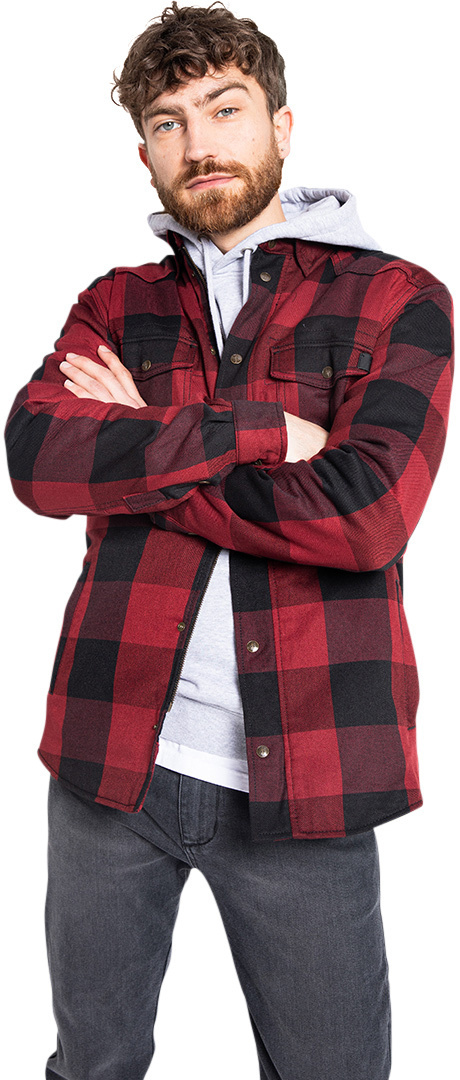 John Doe Motoshirt Camicia rosso S Figura 18
