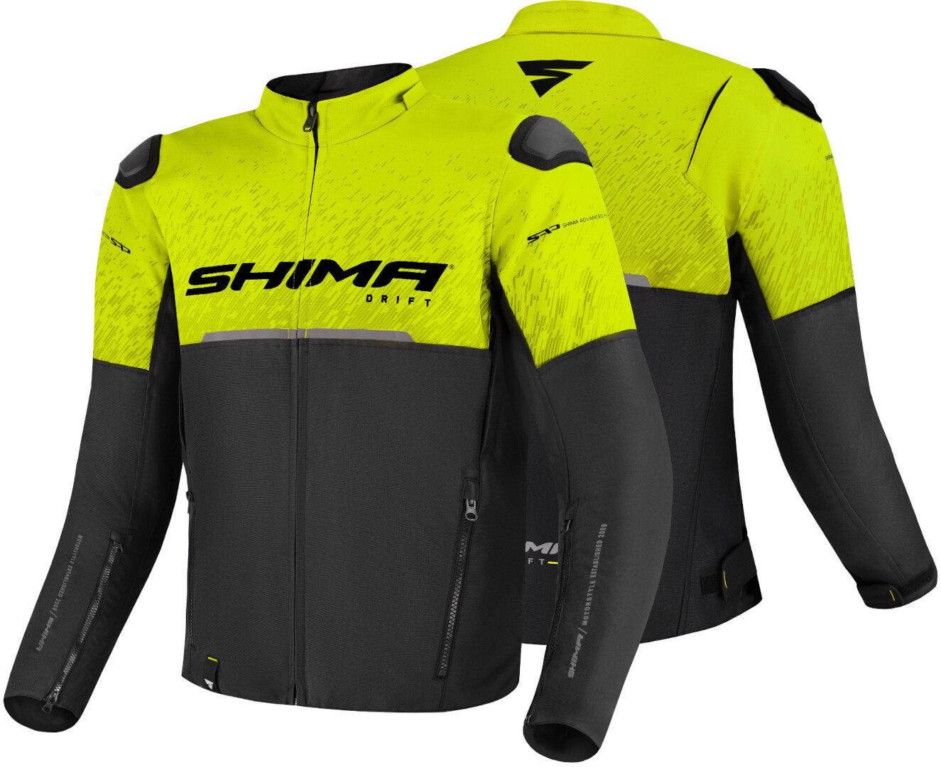 SHIMA Drift Motorcycle Textile Jacket black/yellow L Figure 3