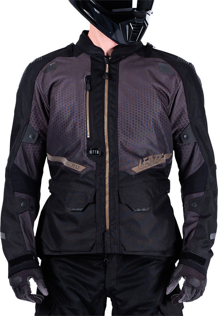 Side view of Leatt ADV Flowtour 5.5 waterproof Motorcycle Textile Jacket