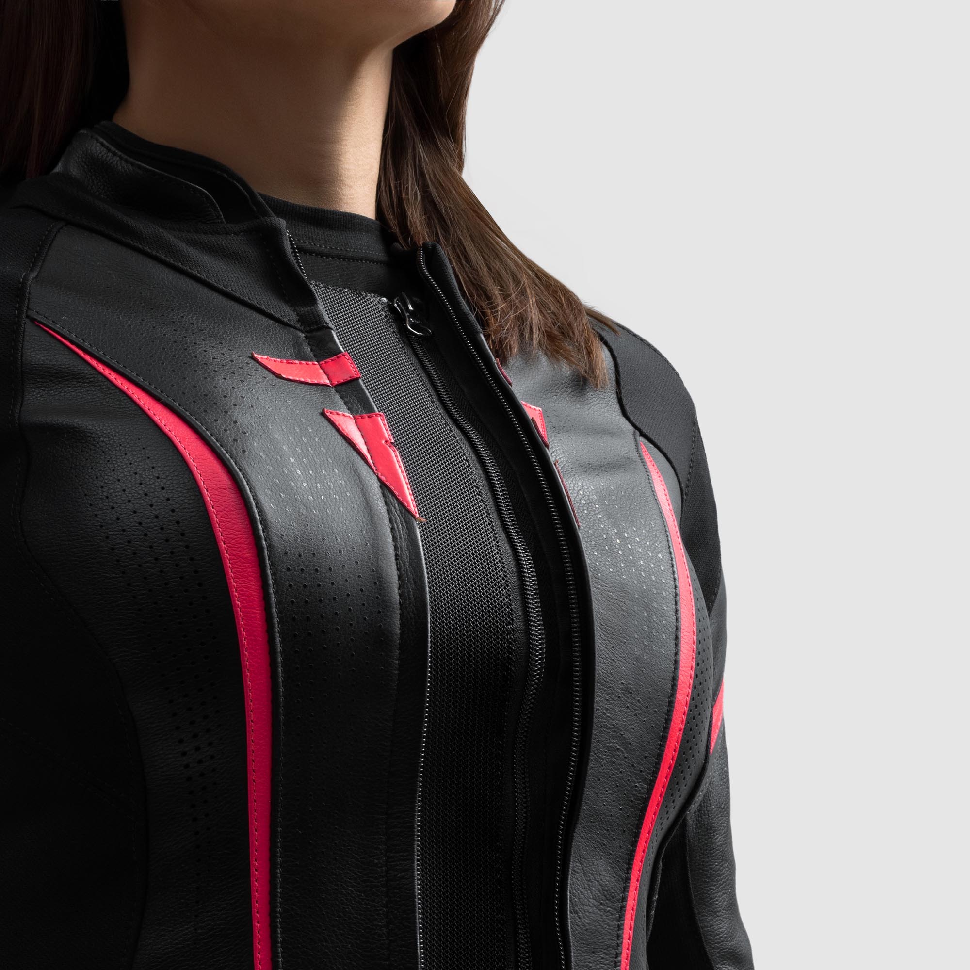 Side view of Rebelhorn Diva ST Ladies Motorcycle Leather Jacket