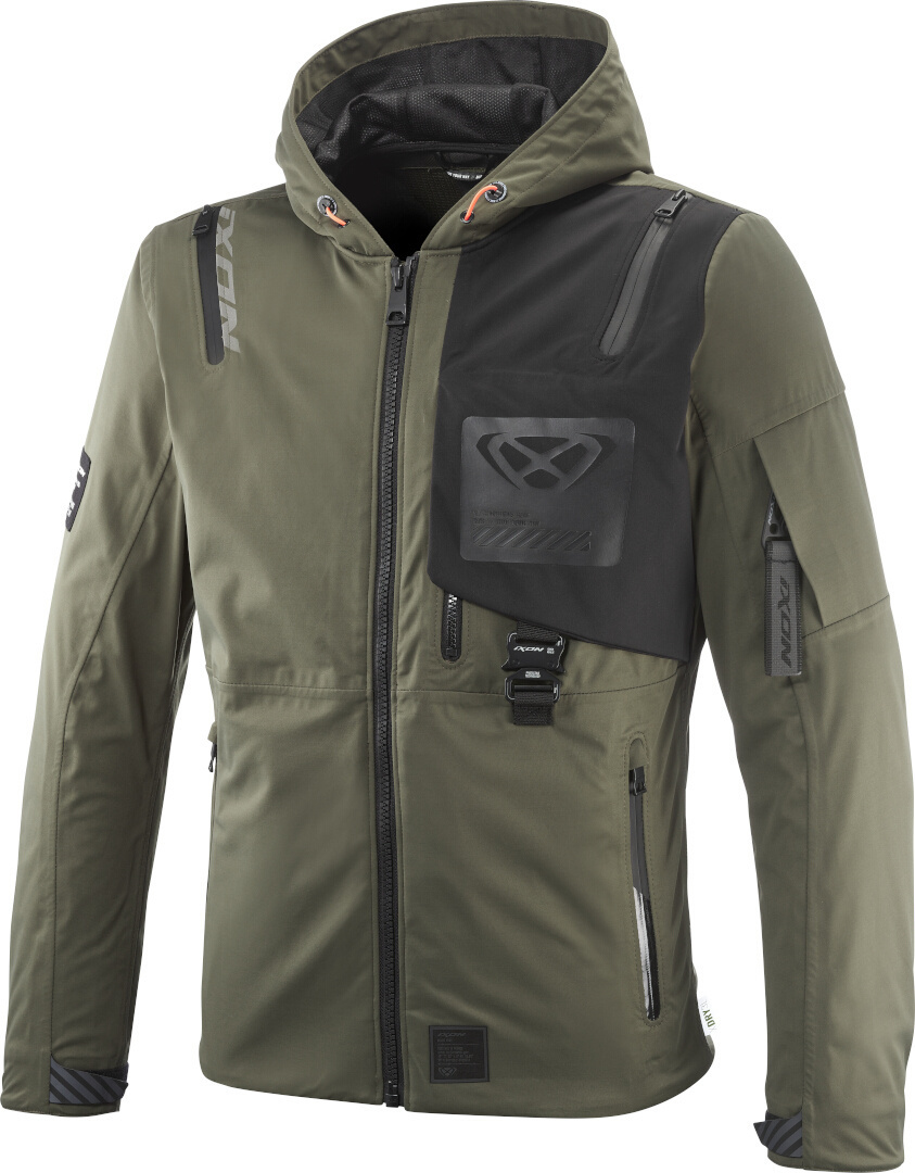 Ixon M-Quarter Waterproof Motorcycle Textile Jacket Khaki/Black M Figure 1