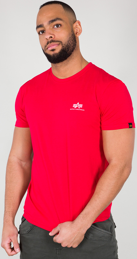 Alpha Industries Basic T Small Logo T-Shirt rot M Abbildung 1