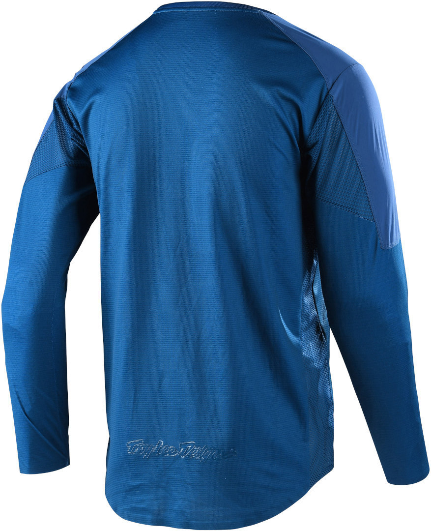 Troy Lee Designs Drift Solid Longsleeve Bicycle Jersey blue XXL Figure 2