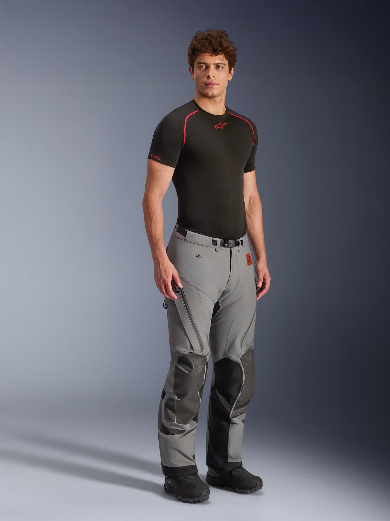 Side view of Alpinestars Nazca 3L Gore-Tex Pro waterproof Motorcycle Textile Pants
