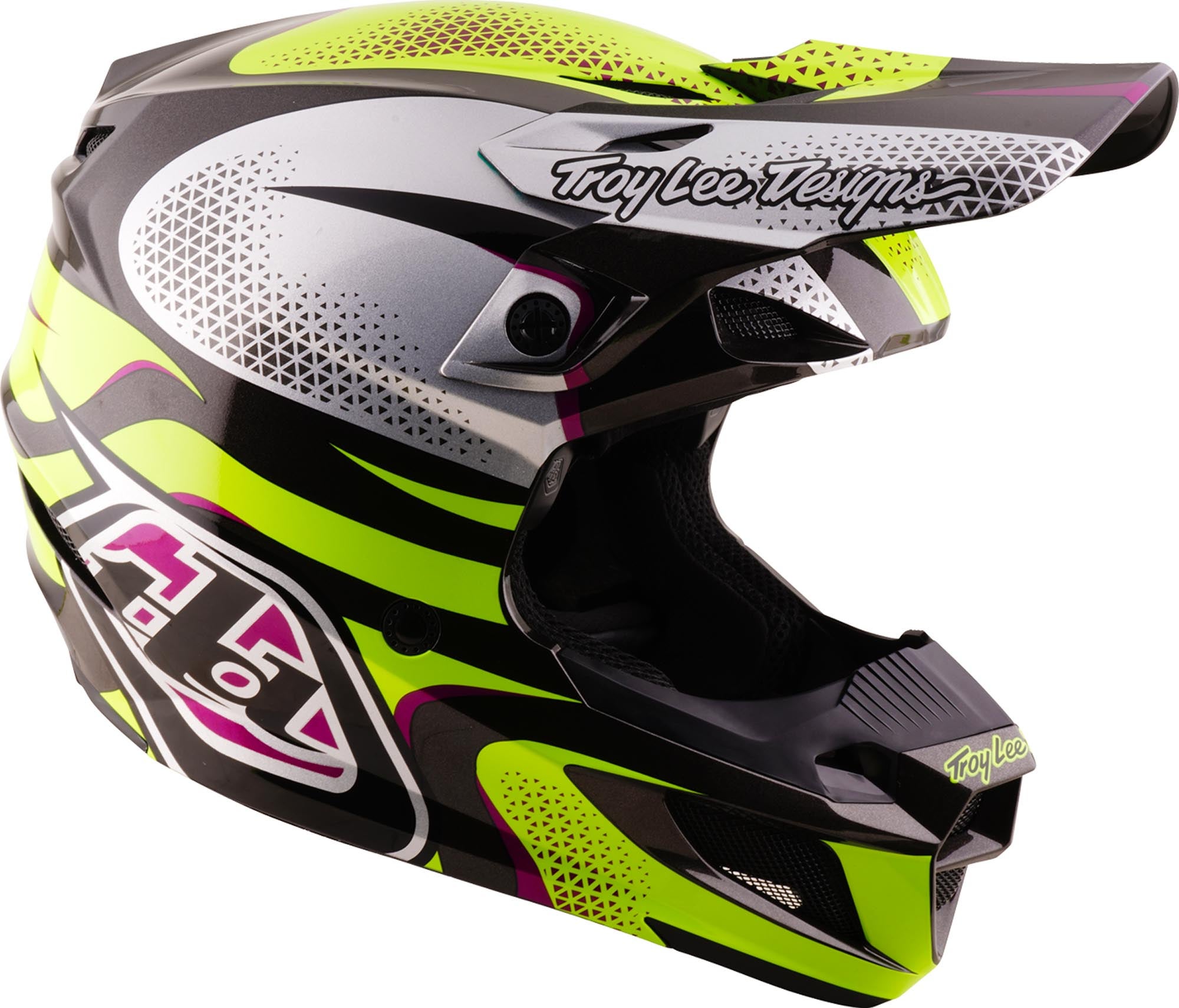 Troy Lee Designs SE5 Polycarbonate MIPS Aura Motocross-kypärä Keltainen/musta S (55/56) Kuva 2