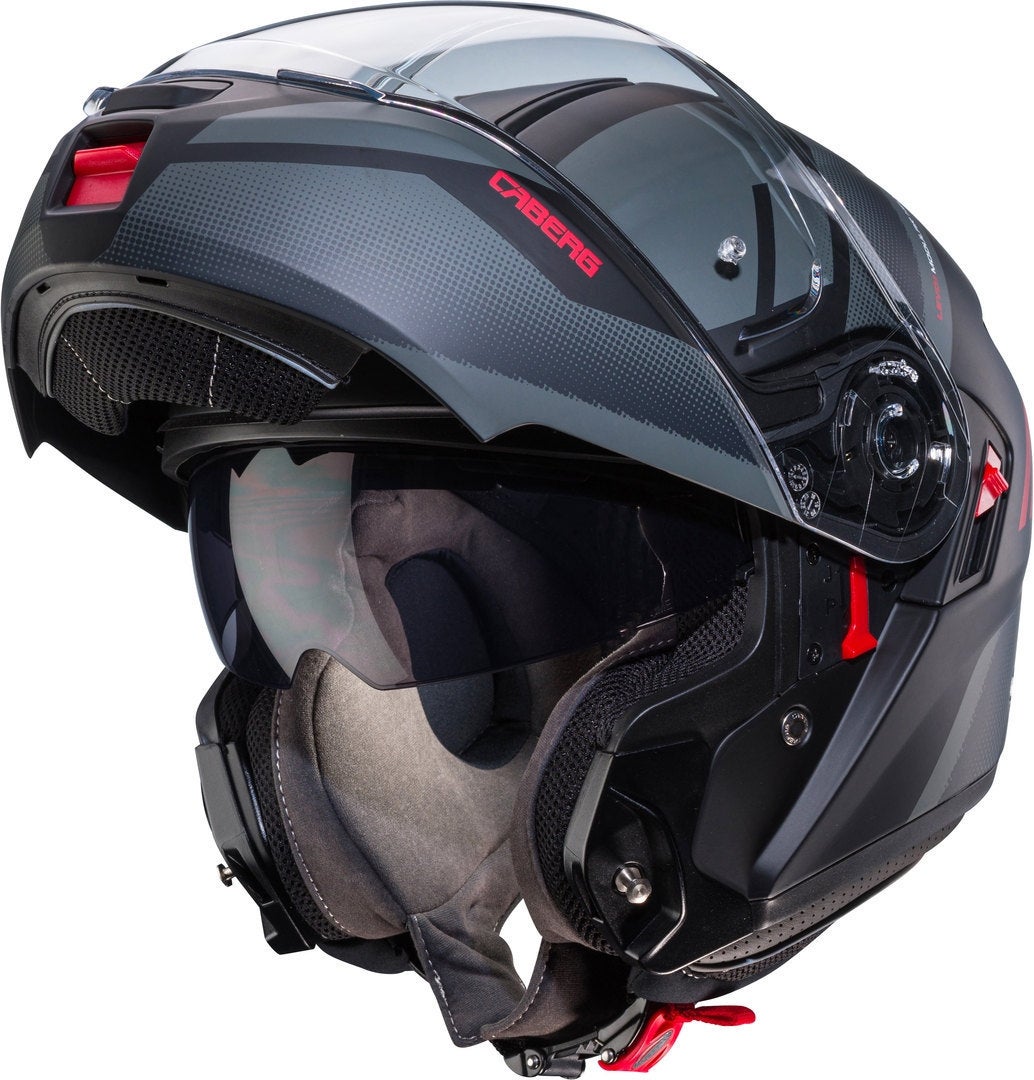 Caberg Levo X Manta Casque noir mat/gris/rouge XXL (63/64) Figure 4